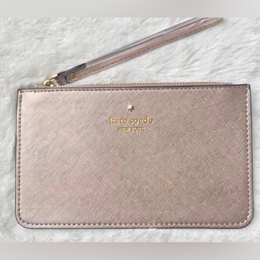 Kate Spade rose gold wristlet